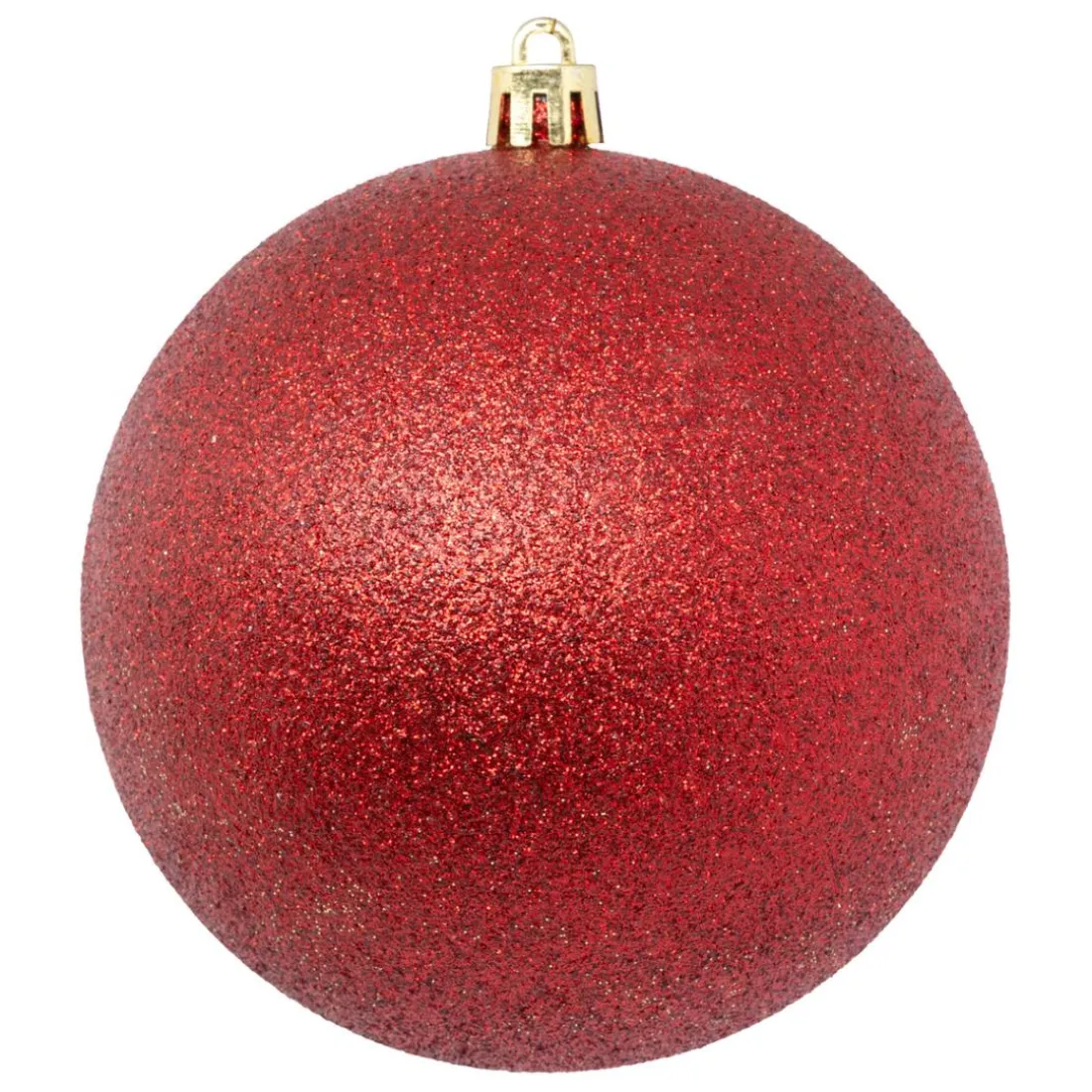 Lot 6 boules déco rouge et or