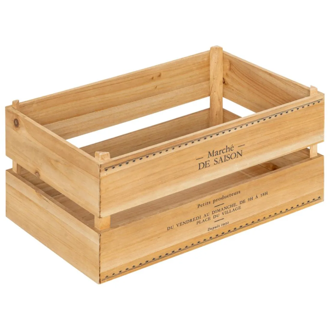 Lot de 2 cagettes Little cottage Bois