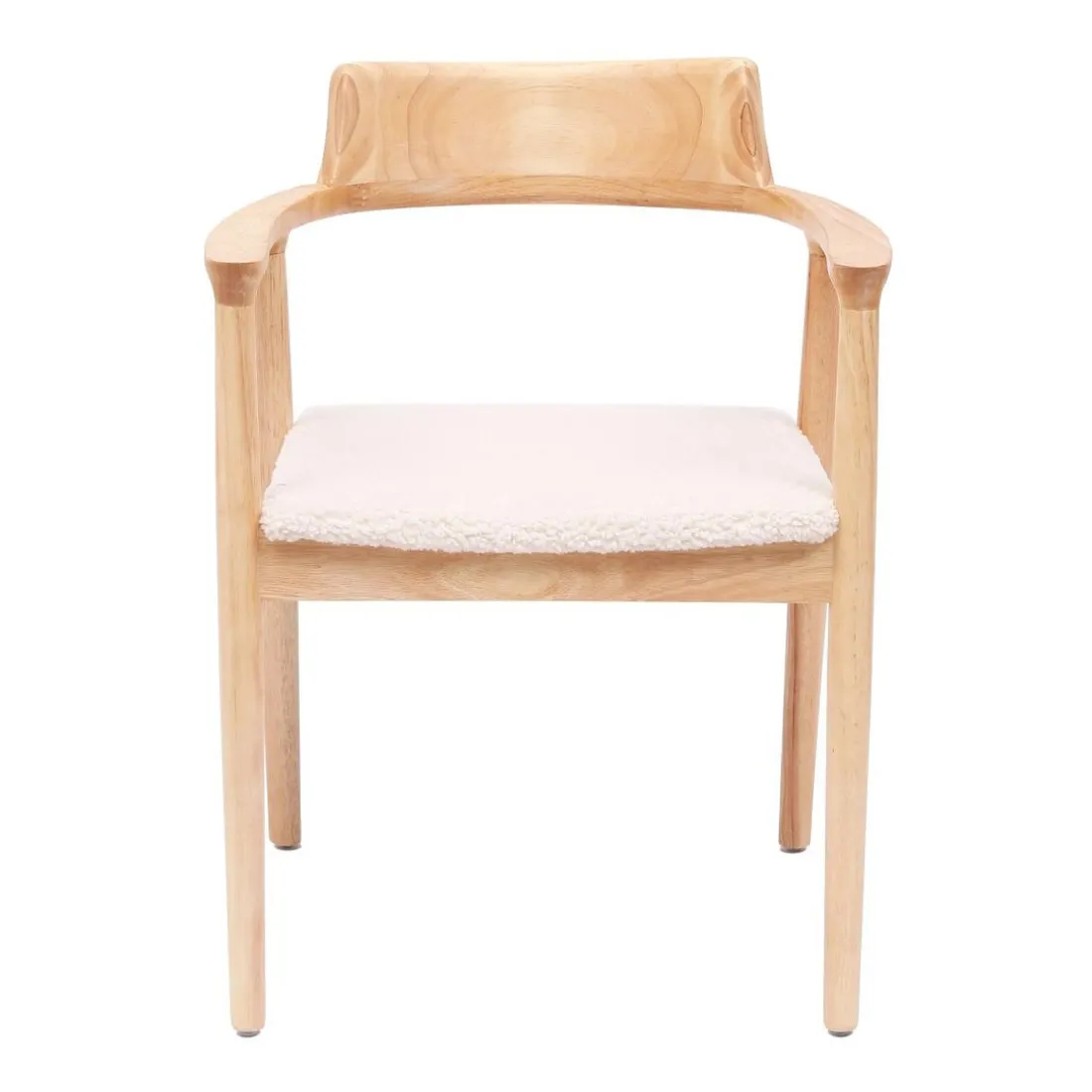 Lot de 2 Chaises de Salle a Manger Scandinave en Bois Massif CORDOBA - Blanc