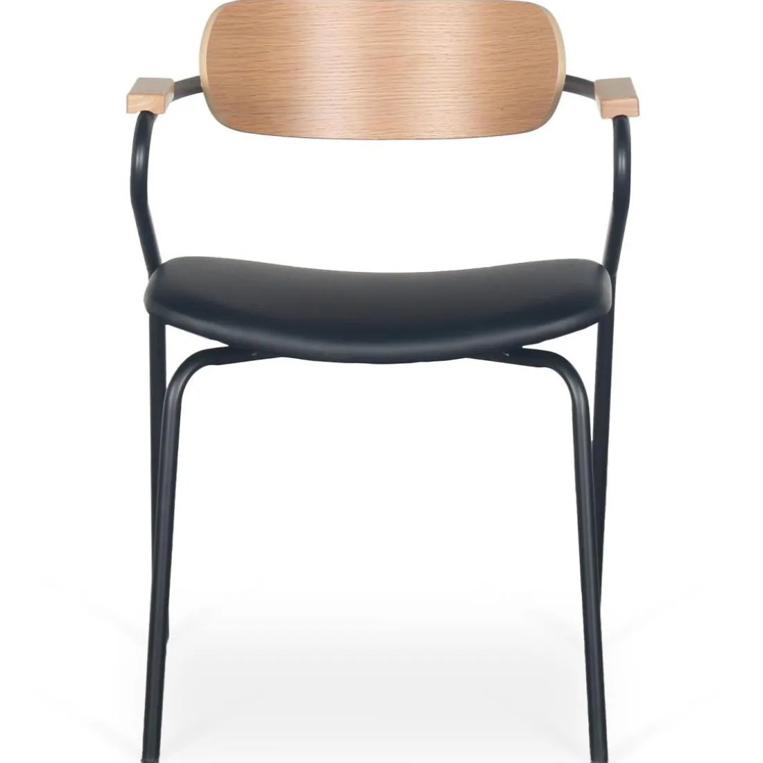 Lot de 4 chaises design Paradox Bois et Simili Noir