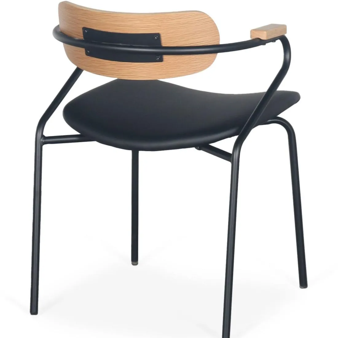 Lot de 4 chaises design Paradox Bois et Simili Noir