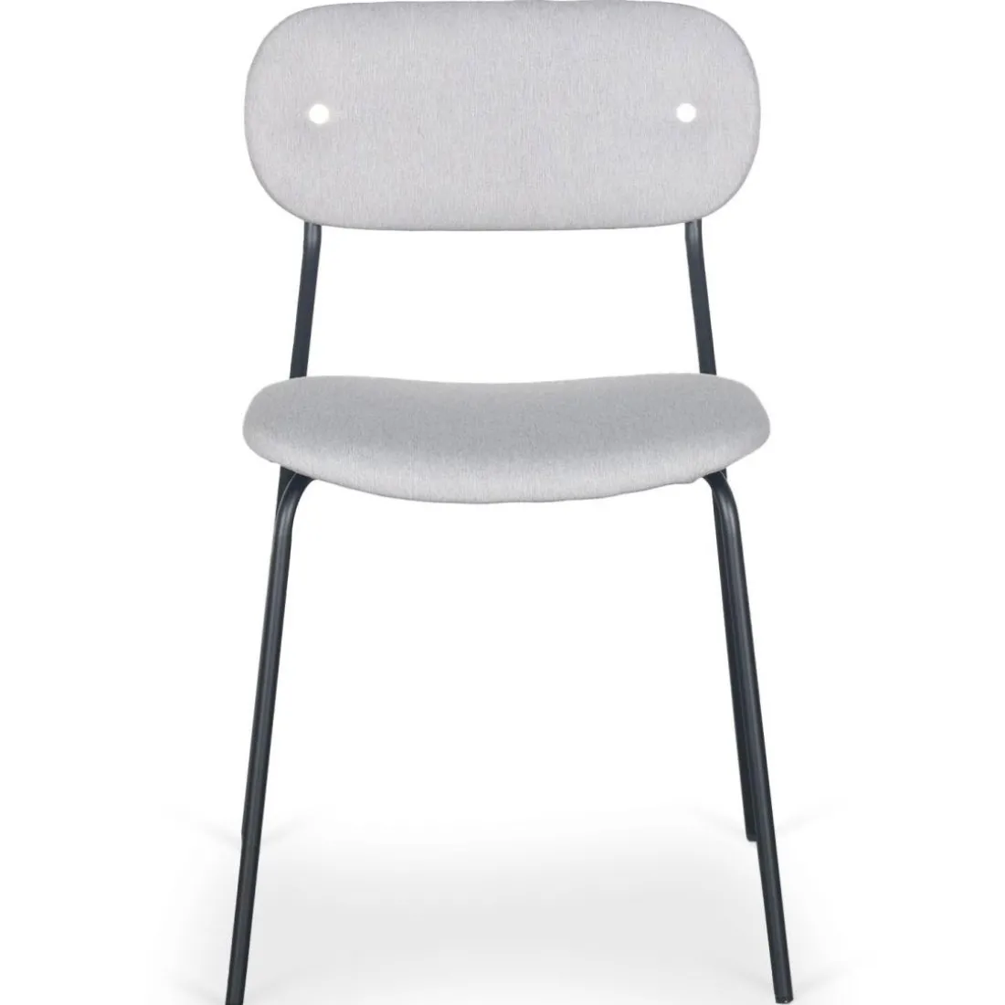 Lot de 4 chaises modernes Stellair Tissu Gris