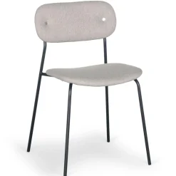 Lot de 4 chaises modernes Stellair Tissu Beige