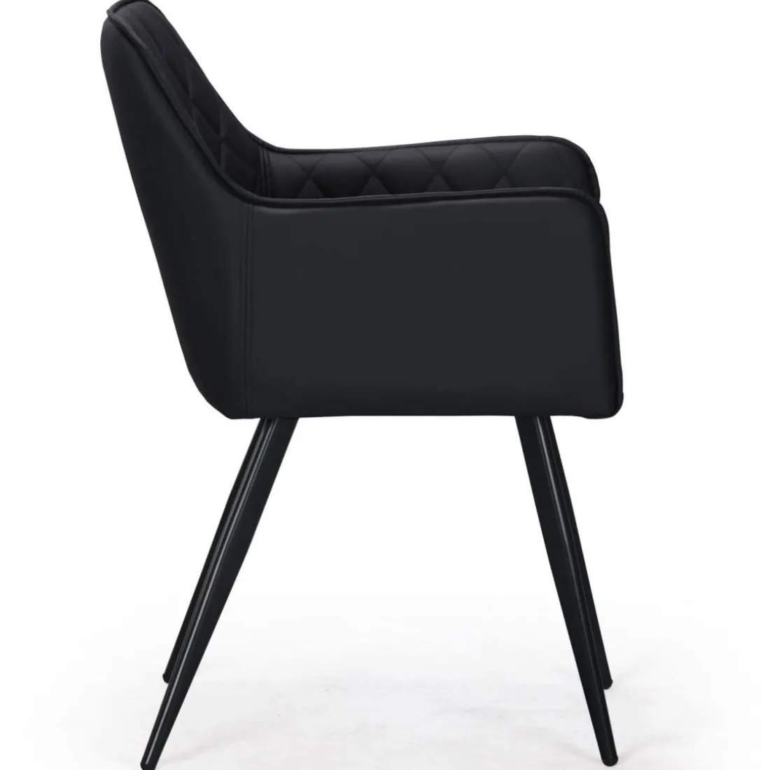 Lot de 2 Chaises Noires KENT