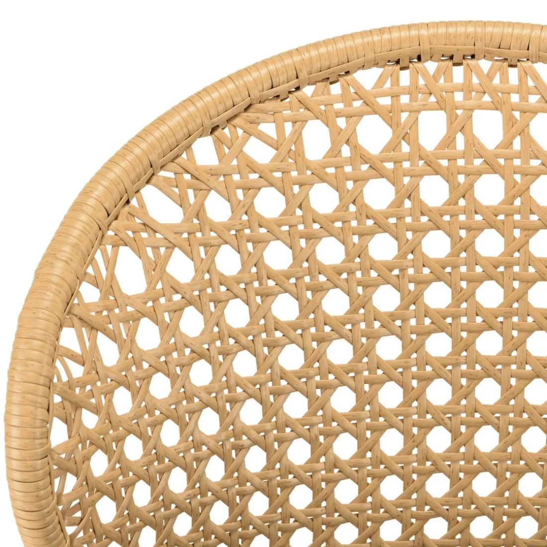 Lot de 2 chaises rotin synthétique couleur naturelle MALO