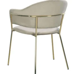 Lot De 2 Chaises/Fauteuils RICO Velours Taupe