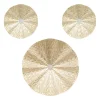 Lot de 3 déco murales Leslie Métal doré