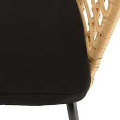 Lot de 2 fauteuils en rotin synthétique couleur naturelle MALO