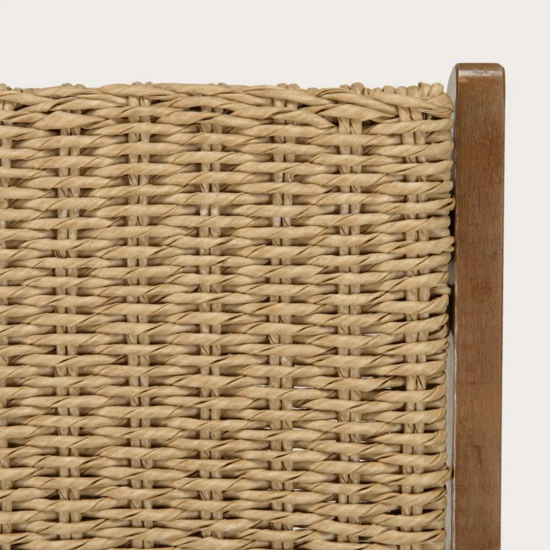 Lot de 2 fauteuils pliants acacia huilé et rotin synthétique VICK