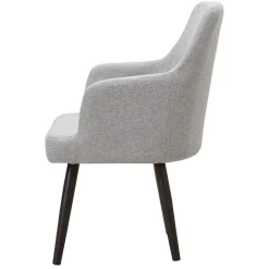 Lot de 2 Fauteuils Tissu Gris Clair LUDVIG