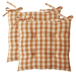 Lot de 2 Galettes de chaise VICHY - Orange