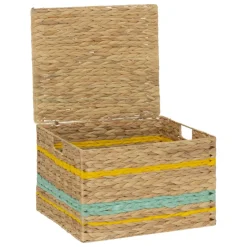 Lot de 2 malles de rangement pour jouet en jacynthe d'eau