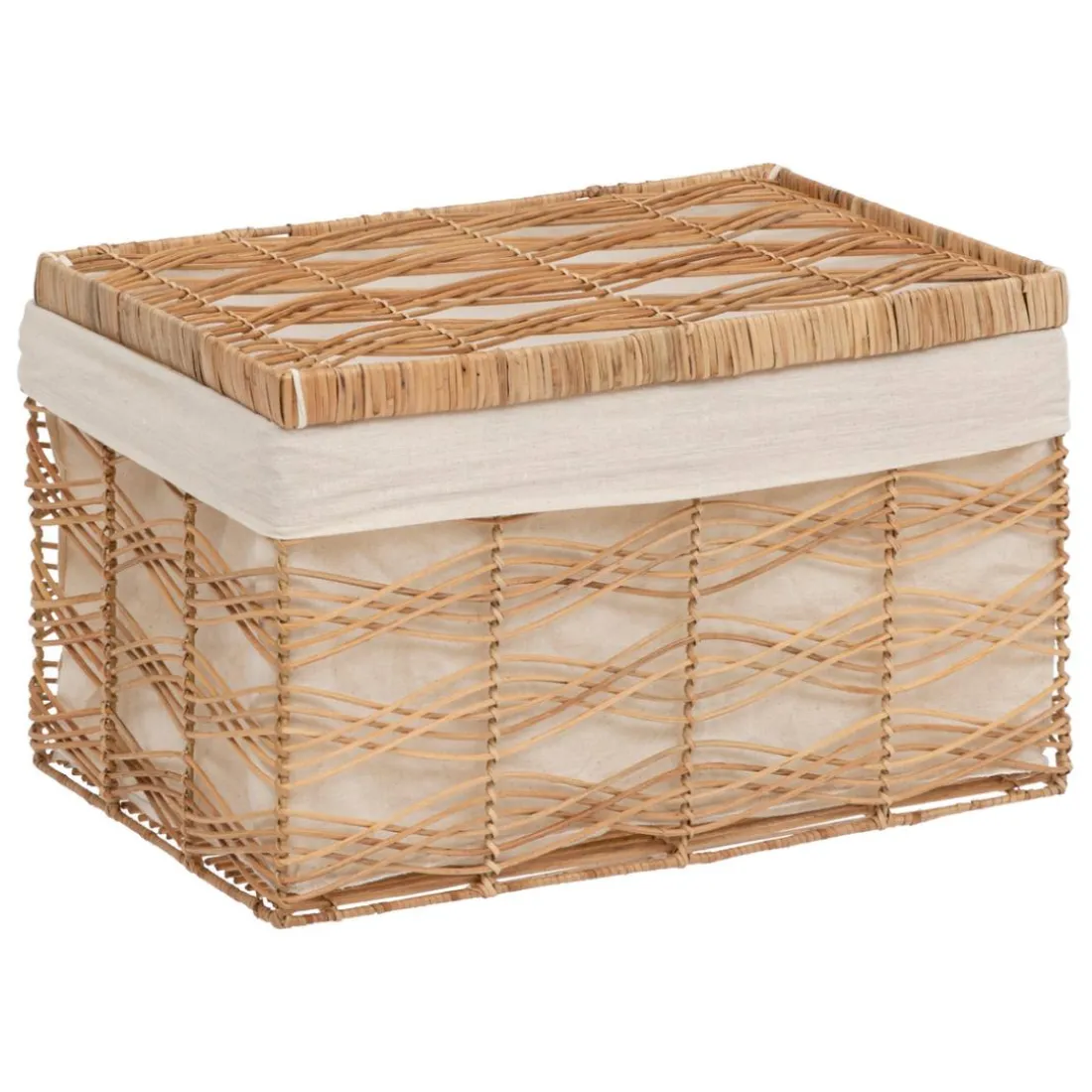 Lot de 3 malles en rotin
