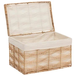 Lot de 3 malles en rotin