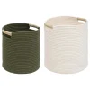 Lot de 2 paniers coton bouclette