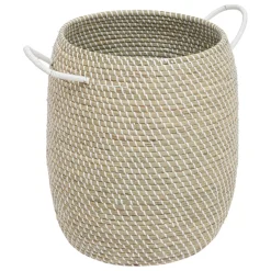 Lot de 2 paniers SOLEYA beige