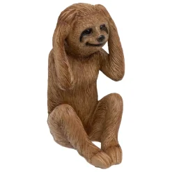 Lot de 3 Statues paresseux marron