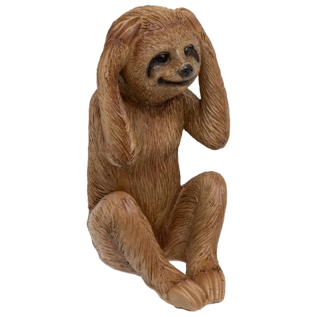 Lot de 3 Statues paresseux marron