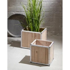 lot de 2 tables d'appoint caisses