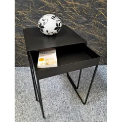 Lot de 2 tables d'appoint noir