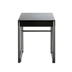 Lot de 2 tables d'appoint noir