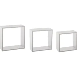 Lot de 3 Étagères Murales Blanches