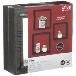 Lot de 3 étagères murales cubes