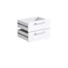 Lot de 2 tiroirs pour etagère CALVIA 10 blanc
