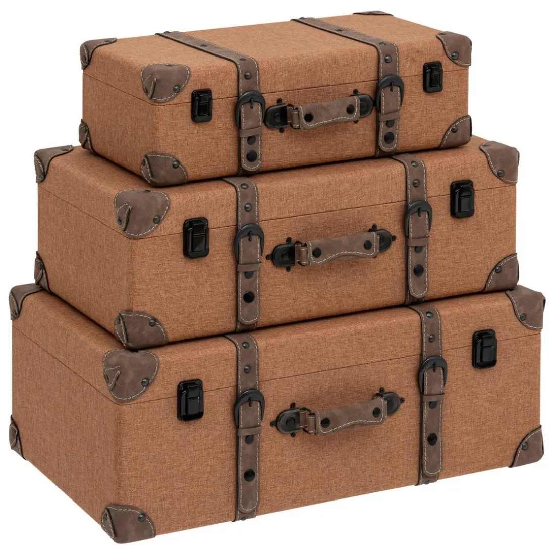 Lot de Malle en bois marron