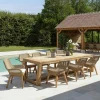 Lot n°6 Salon de jardin teck recyclé rotin synthétique 8/10 personnes KALLY