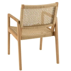 Lot n°21 Salon de jardin teck recyclé rotin synthétique 4 personnes VALERIA