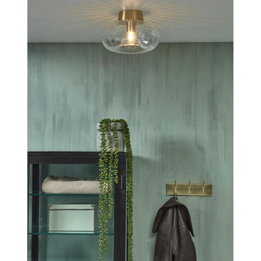 Luminaire de Plafond en Verre Brussells Rond Transparent