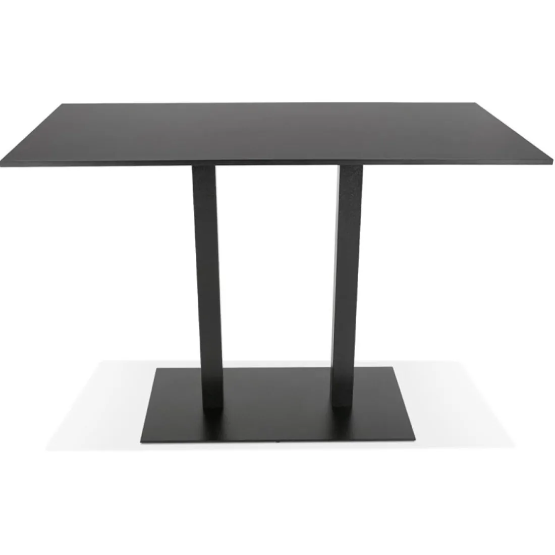 Mange-debout design 'AUSTIN BAR' noir avec pied en métal noir