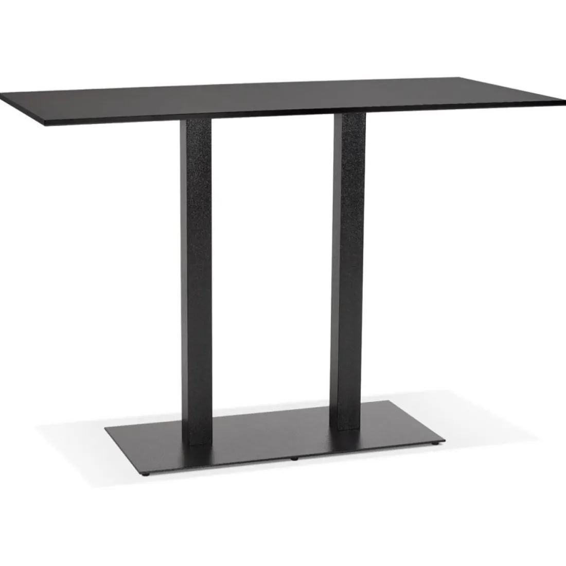 Mange-debout design 'AUSTIN BAR' noir avec pied en métal noir