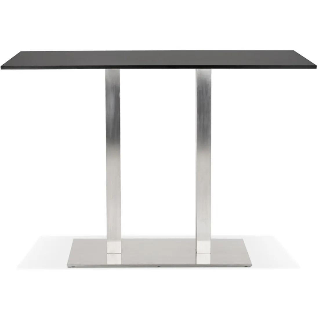 Mange-debout design 'DENVER BAR' noir avec pied en métal brossé