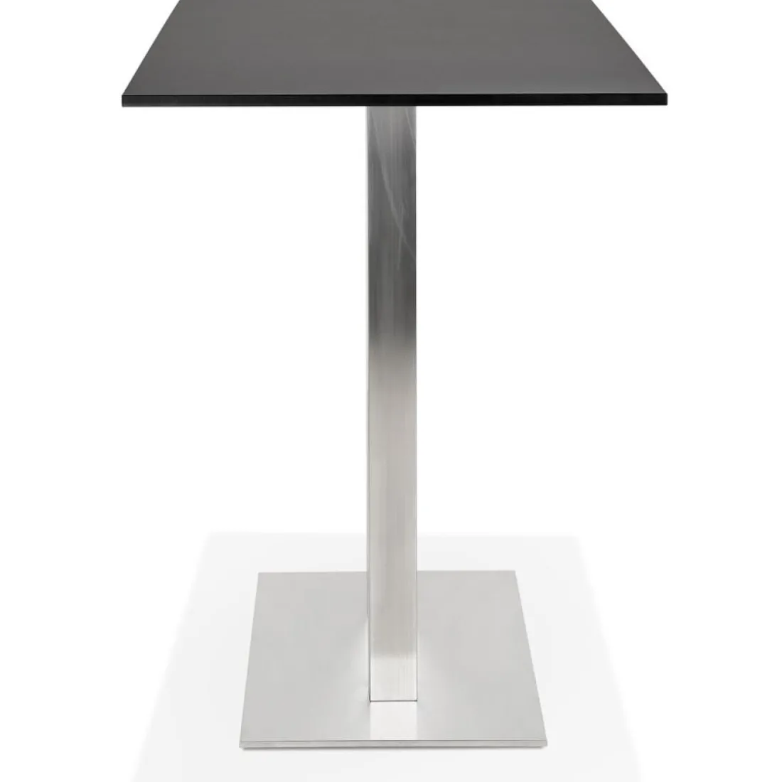 Mange-debout design 'DENVER BAR' noir avec pied en métal brossé