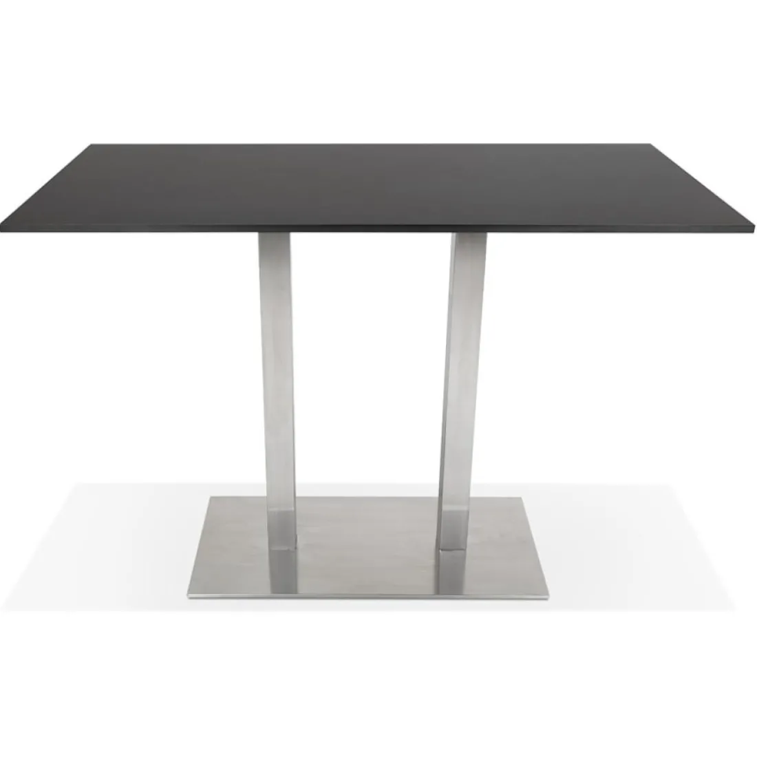 Mange-debout design 'DENVER BAR' noir avec pied en métal brossé