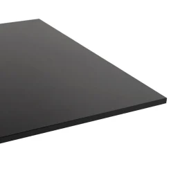 Mange-debout design 'DENVER BAR' noir avec pied en métal brossé