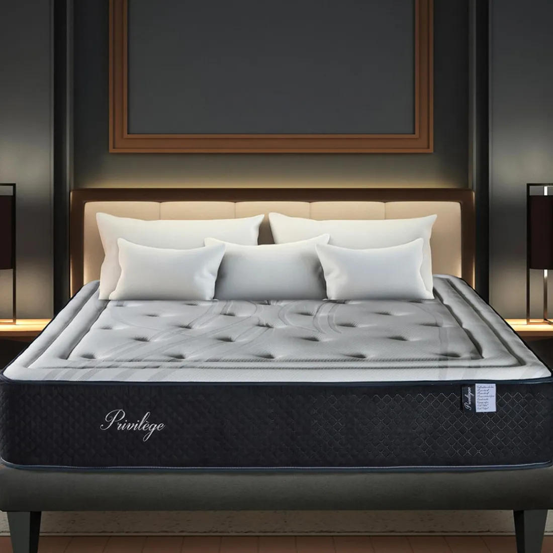 Matelas Ressorts ensachés & Mémoire de forme PRIVILEGE Simple ep 30 cm - Compressé roulé