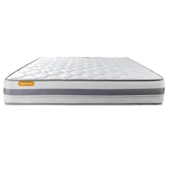 Matelas sommier gris Memo Spring Ressorts ensaches 3 zones de confort MAXI epaisseur