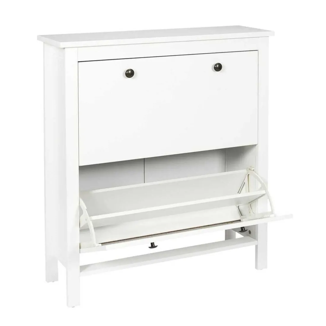Meuble A Chaussures 2 Portes en Bois blanc