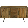 Meuble bas 3 tiroirs, 2 portes en Bois