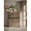 Meuble de rangement 4 portes ISCHIA avec éclairage LED intégré