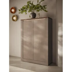 Meuble de rangement 4 portes ISCHIA avec éclairage LED intégré