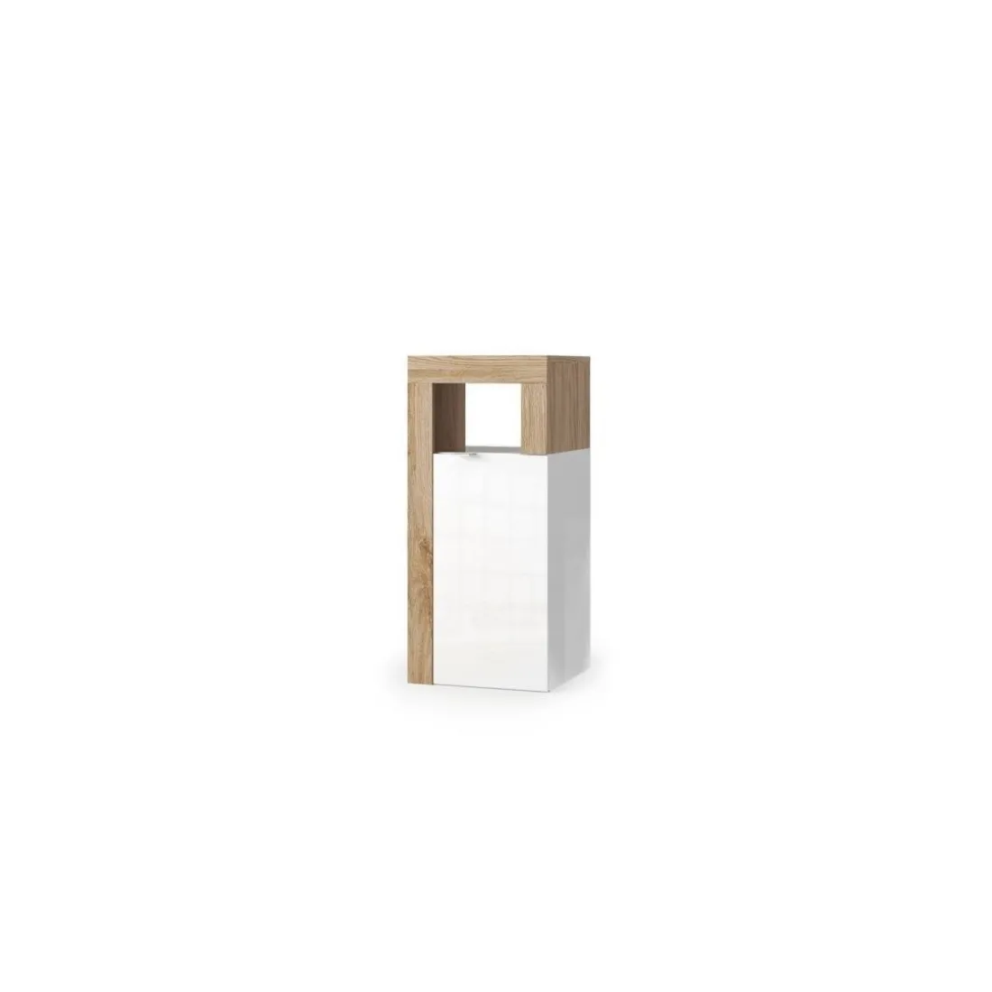 Meuble de rangement salle de bain 1 Porte façade blanc laqué L35xH78 cm