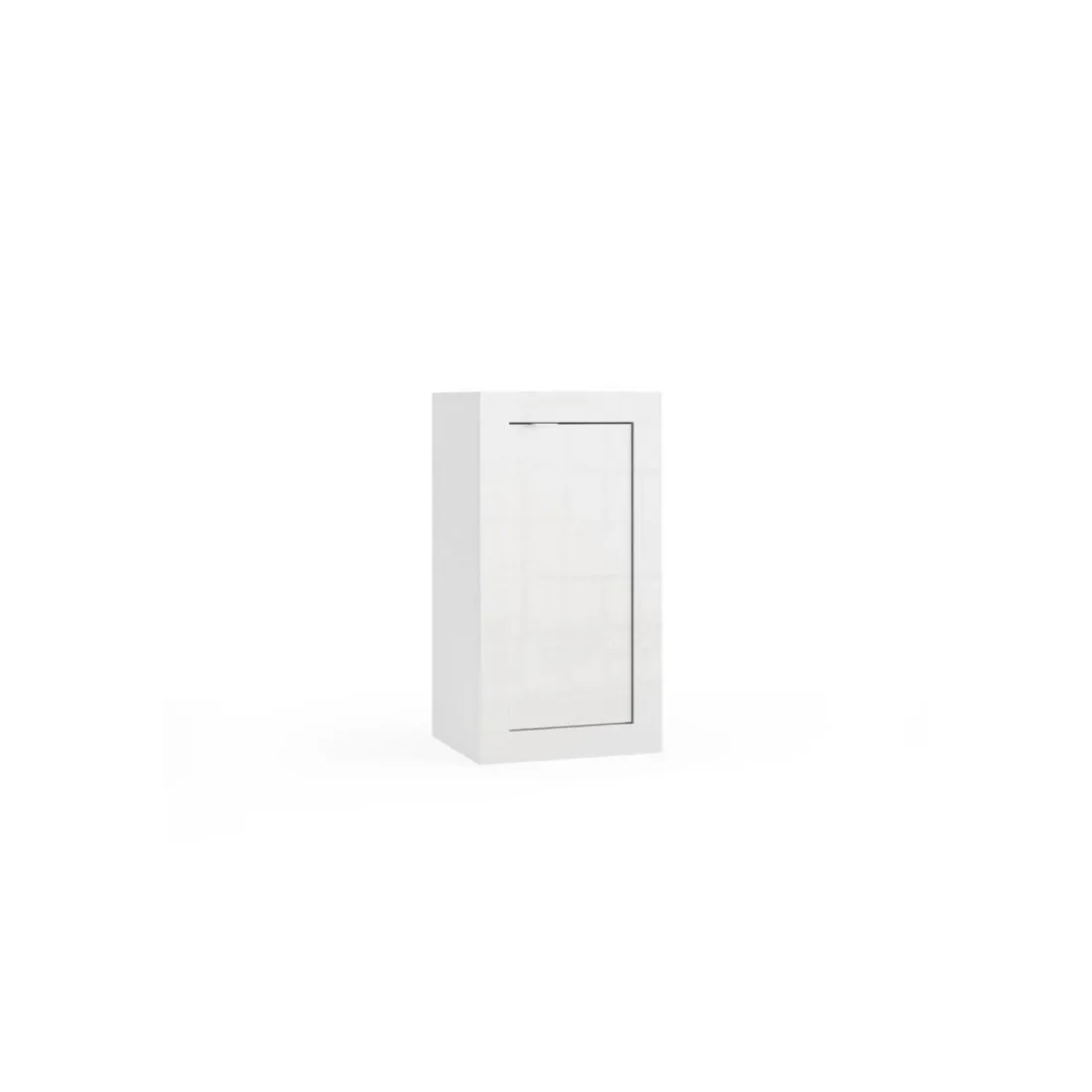 Meuble de rangement salle de bain Bari 1 porte coloris blanc L42xH78 cm