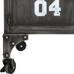 Meuble métal 6 portes Sevin Noir