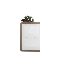 Meuble rangement 4 portes panneaux de particules