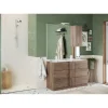 Meuble salle de bain Jessie 3 tiroirs et double vasque integrée 120 cm