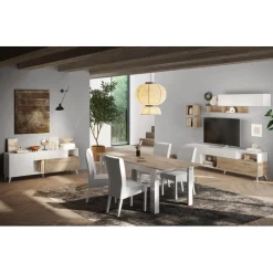 Meuble TV 241 cm Blanc laqué